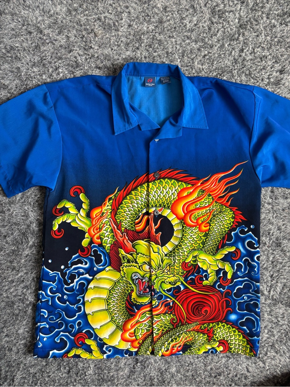 Anchor Blue Dragon Graphic Short-Sleeve Men’s Shirt